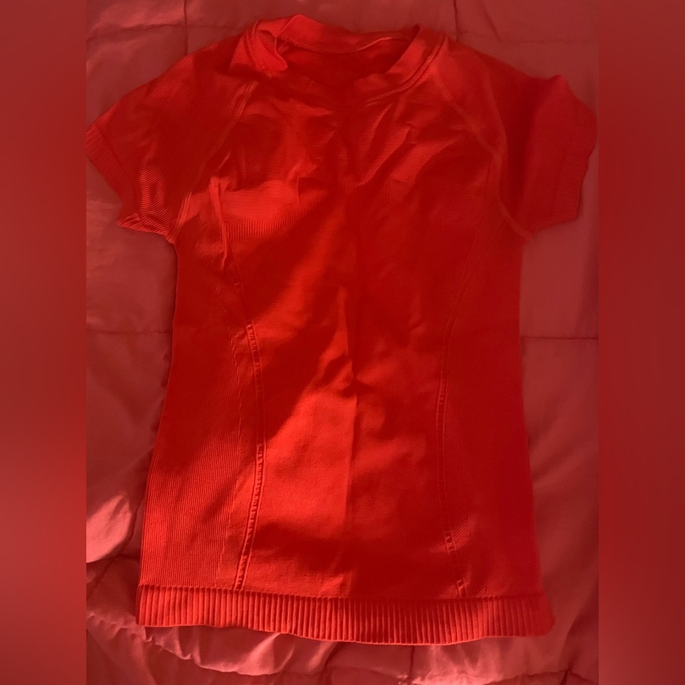 Orange SHEIN fit tight shirt